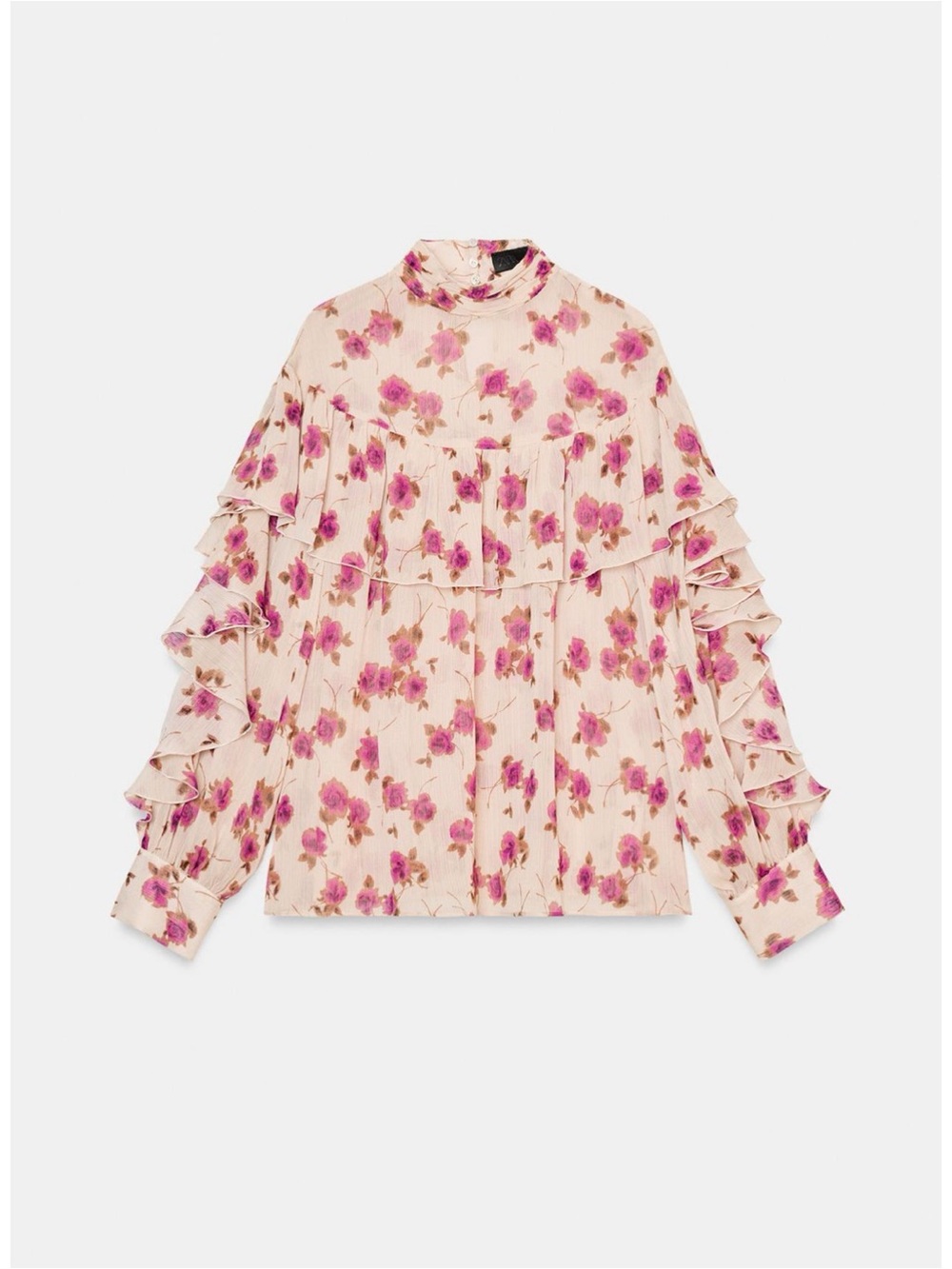 Nwt zara ruffled print blouse 2276/104